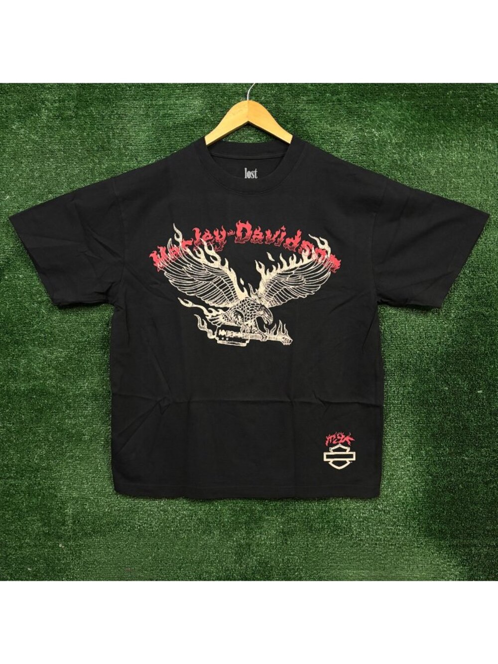 Harley-Davidson Motorcycle x Machine Gun Kelly Eagle on Fire T-Shirt Size Large